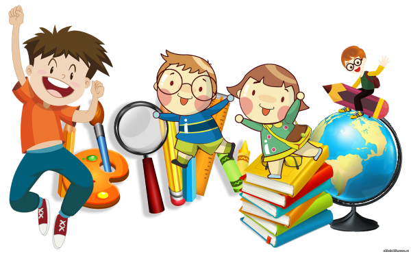 Школьники мультяшные