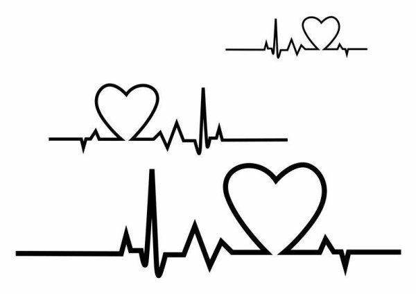 Тату пульс эскиз