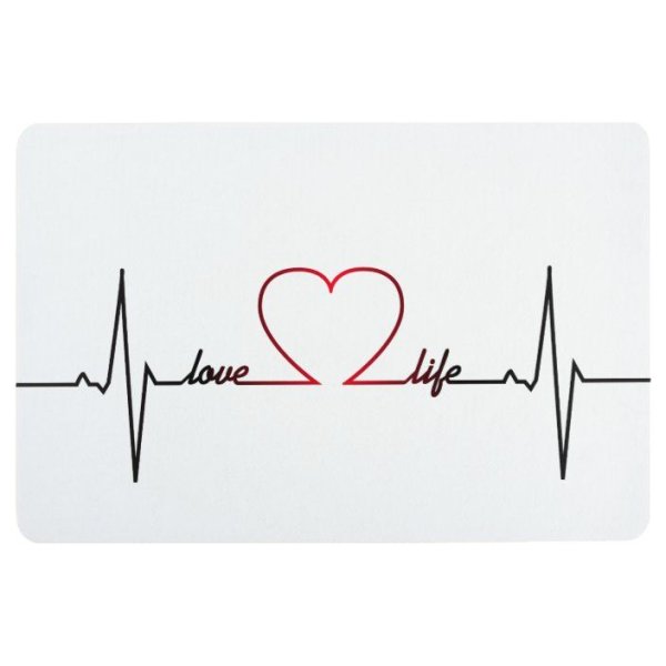 Татуировка кардиограмма с сердцем