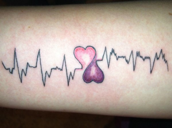 Тату кардиограмма