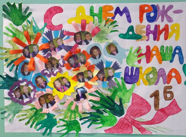 Плакат на день рождения школы