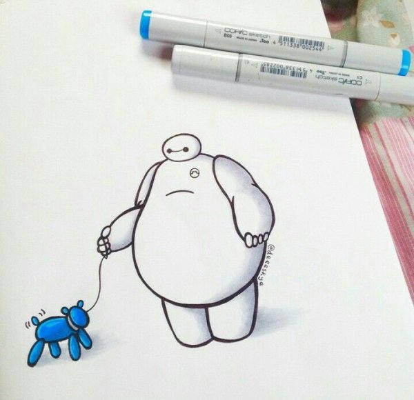 Рисунки Беймакс Дисней