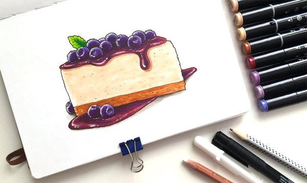 Скетчи маркерами для начинающих