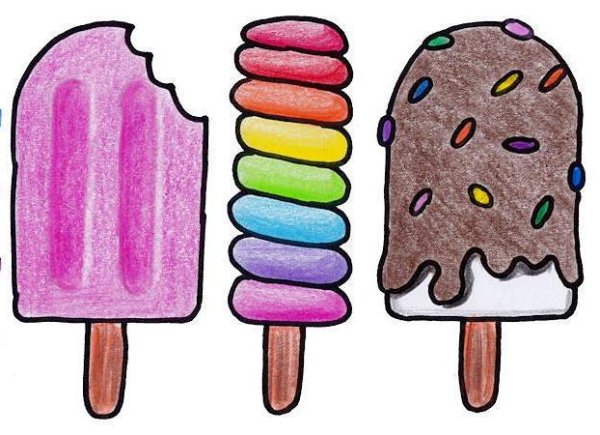 Мороженое для срисовки
