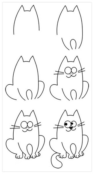 Лёгкие рисунки для срисовки карандашом для детей