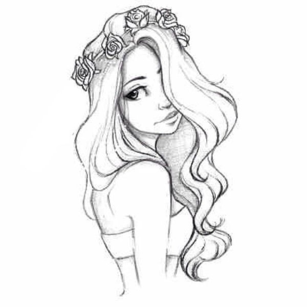 Картинки для срисовки девушки