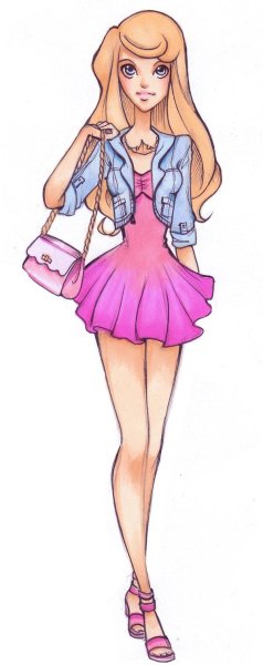 Арты девушек в полный рост