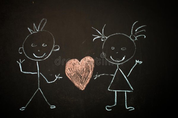 Рисунки цветными мелками на доске