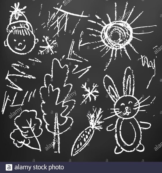 Детские рисунки мелом