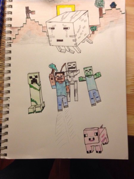 Рисунок мир МАЙНКРАФТА