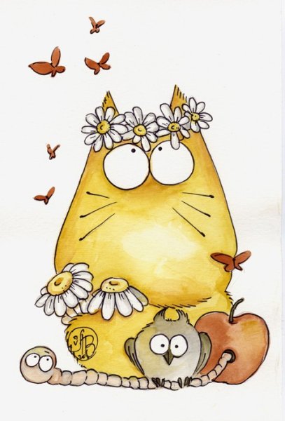 Забавные котики от Марии Ван Брюгген