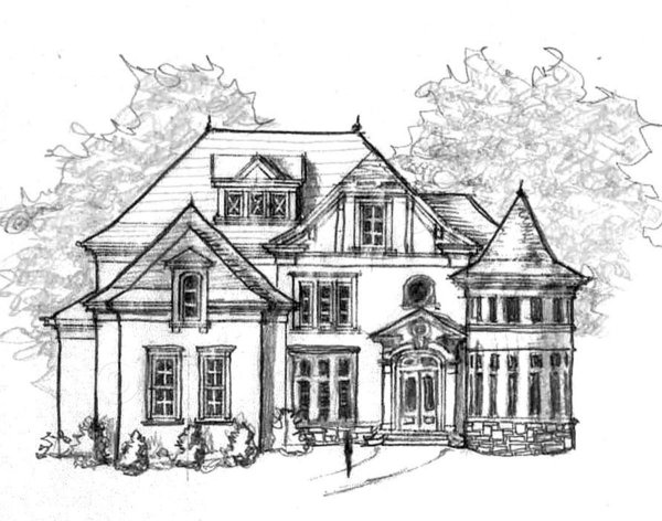 Особняк карандашом