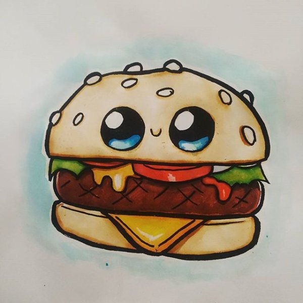Гамбургер для срисовки