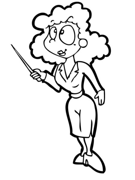 Учитель раскраска для детей