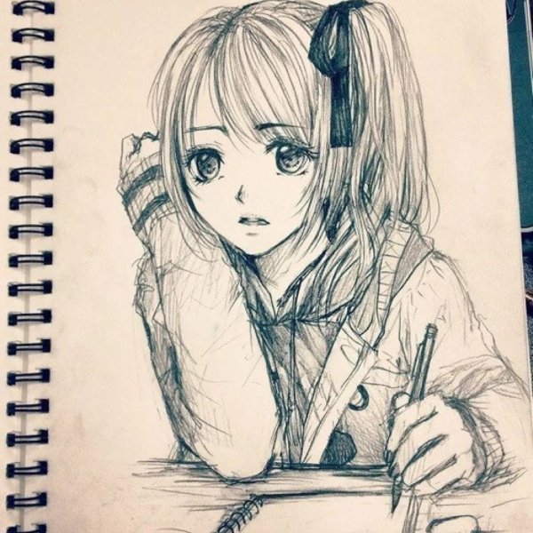 Красивые рисунки карандашом аниме