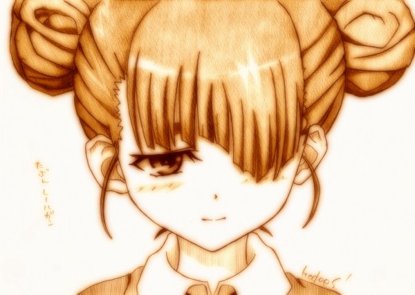 Аниме цветными карандашами