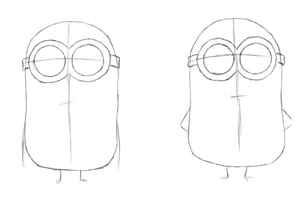 Поэтапное рисование миньона