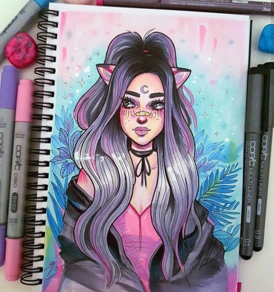 Красивые арты в скетчбук