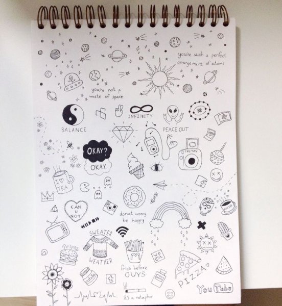 Маленькие рисуночки для скетчбука легкие