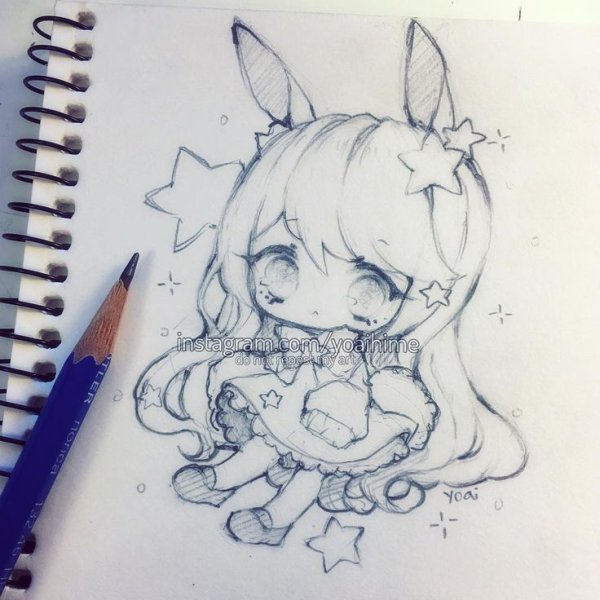 Аниме рисунки для скетчбука