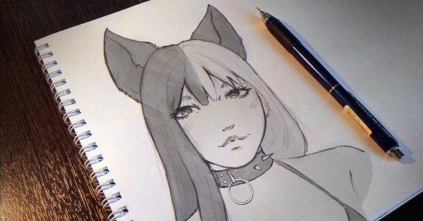 Аниме персонажи маркерами