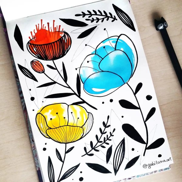 Рисунки в скетчбуке