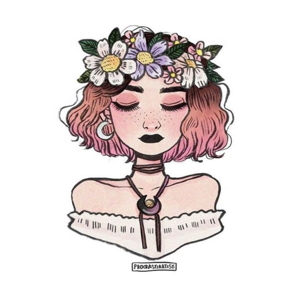 Рисунки девушек карандашом в стиле арт