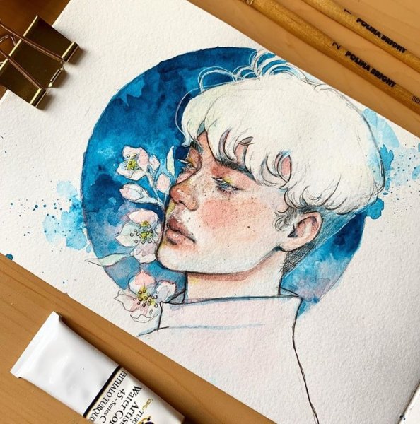 Арты акварелью в скетчбуке