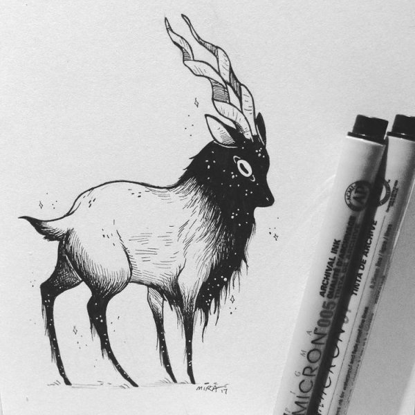 Мистические звери для скетчбука