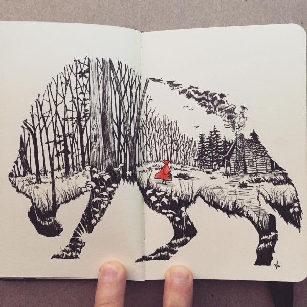 Скетчбук животные