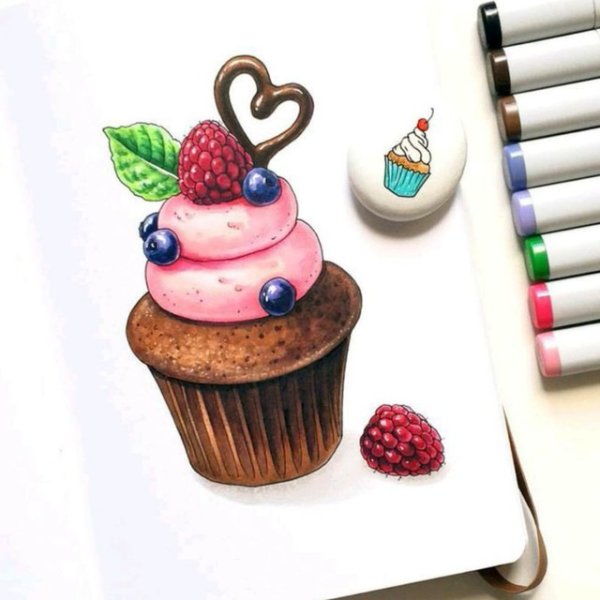 Сладости маркерами для начинающих