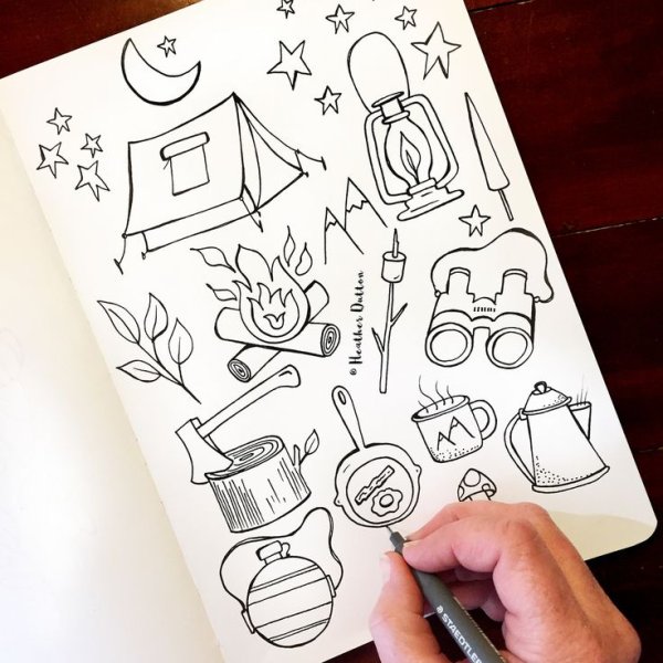 Мини рисуночки в скетчбук