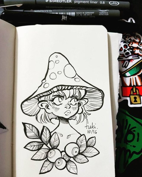 Персонажи для срисовки в скетчбук