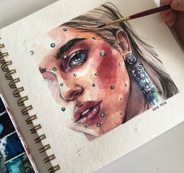 Что нарисовать акварелью в скетчбук