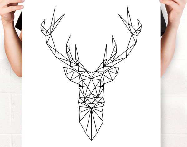 Графический олень