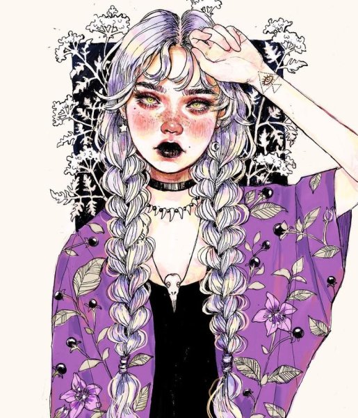 Рисунки девушек в стиле арт