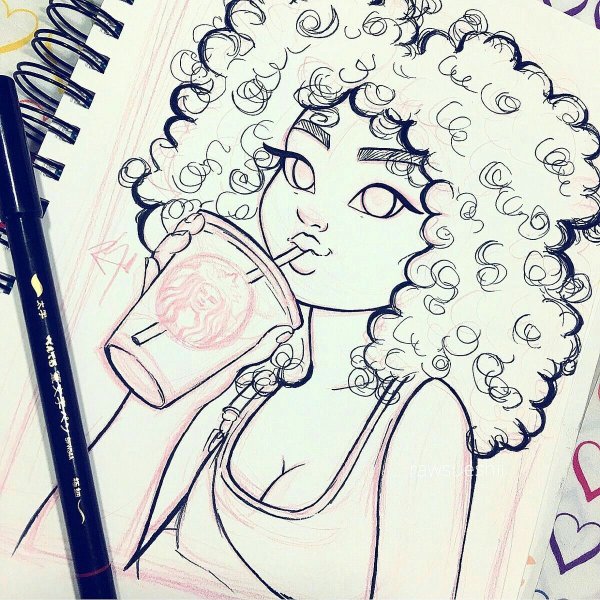 Девушки рисование в скетчбуке