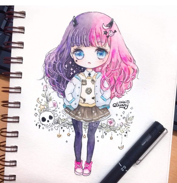 Кавайные стили рисования