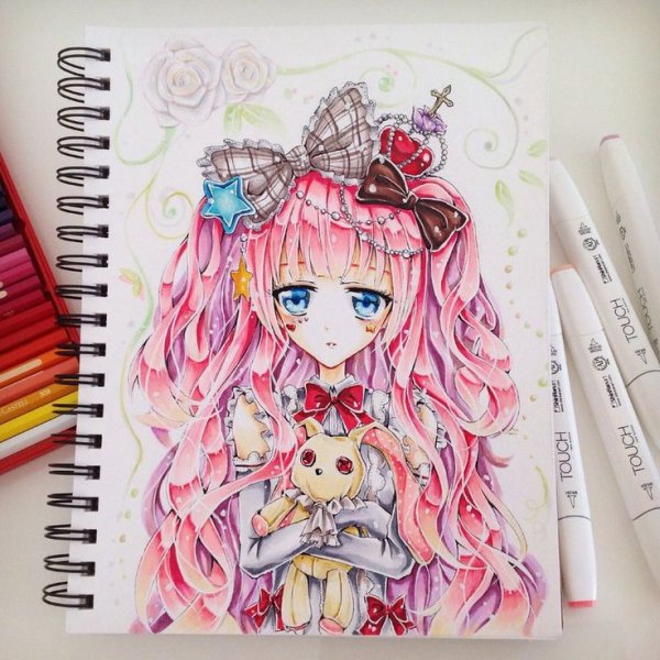 Скетчбук аниме Чиби