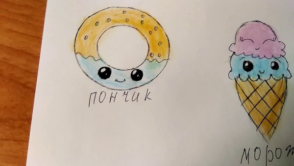 Кавайные рисунки для скетчбука легкие