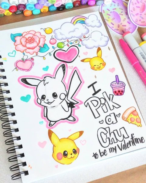 Кавай рисунки для скетчбука