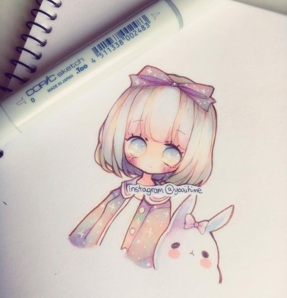 Милые арты карандашом