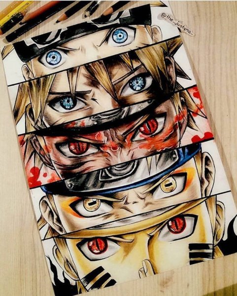 Скетчбук в стиле Наруто