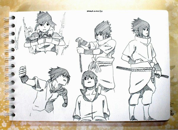 Скетчбук в стиле Наруто