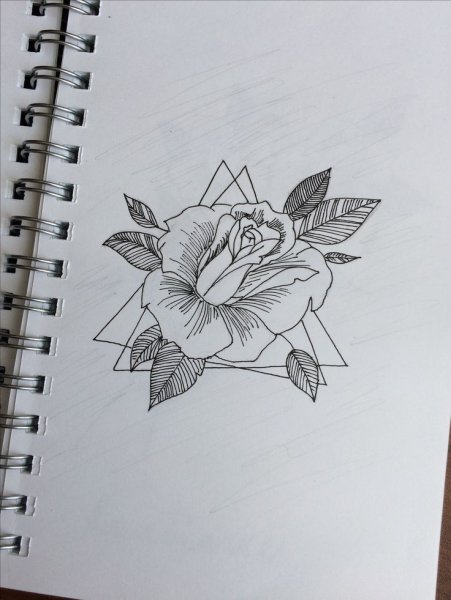 Рисунки для скетчбука лёгкие цветы