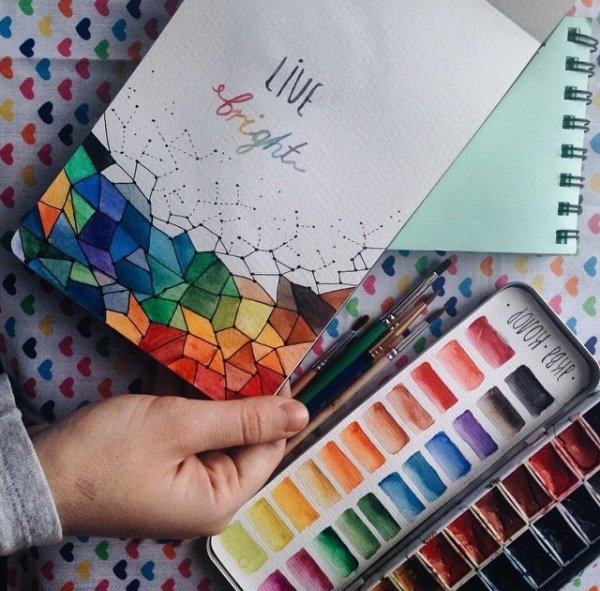 Радужная тема для скетчбука