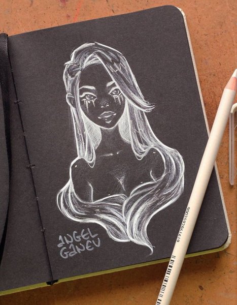 Скетчбук для рисования черный