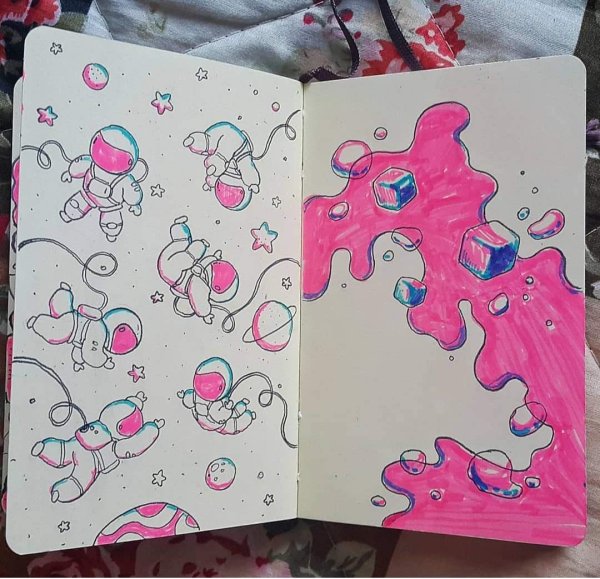 Развороты для скетчбука