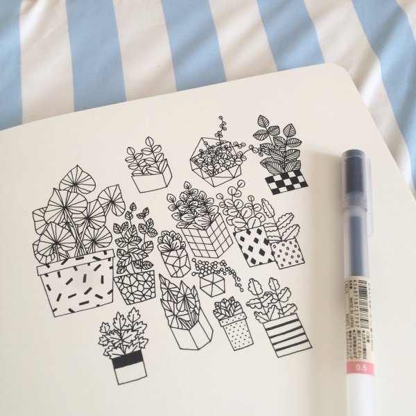 Маленькие рисуночки ручкой