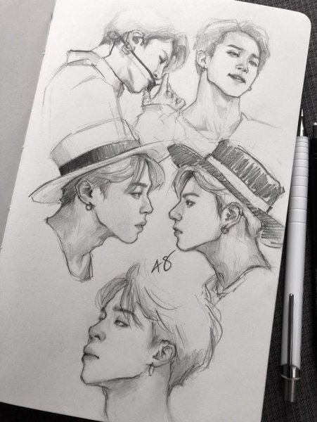 БТС скетчи Чонгук